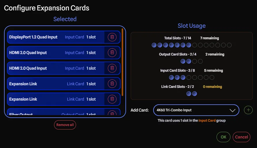 Configuring expansion cards